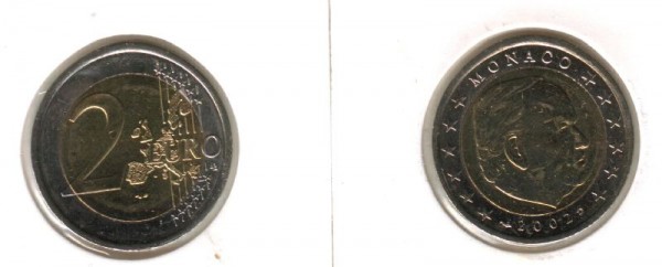 (afbeelding voor) 2 Euromunt Monaco 2002 PR